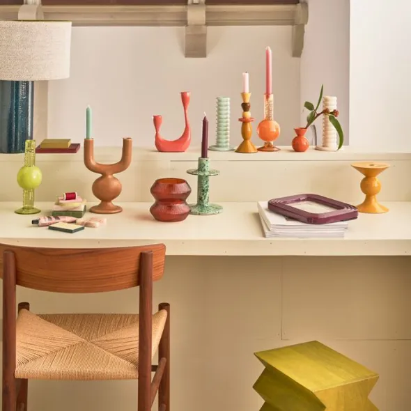 Urban Nature Culture candle holder Tebongo, sea foam