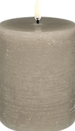 UYUNI LIGHTING - Pillar LED Candle - Sandstone - 7,8 x 10,1 CM