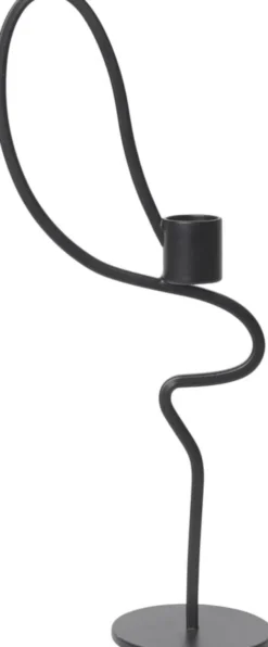Valse Candle Holder - High - Black