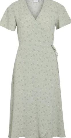 VILOVIE S/S WRAP MIDI DRESS - NOOS