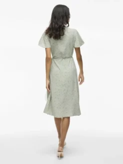 VILOVIE S/S WRAP MIDI DRESS - NOOS