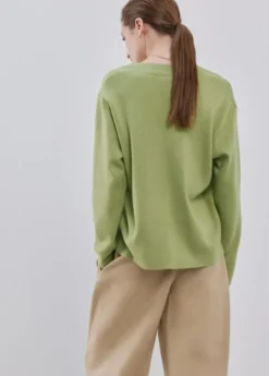 V-neck knit sweater