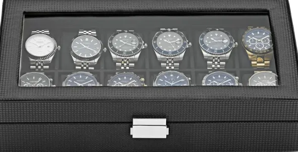 Watch Box 12 Watches Black Imitated