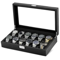 Watch Box 12 Watches Black Imitated