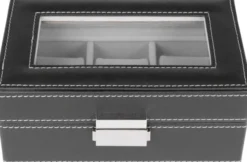 Watch Box 3 Watches Black Synthetic