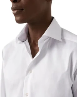 White Signature Twill Shirt - Contemporary Fit