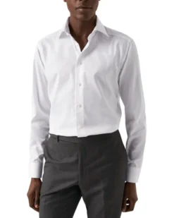 White Signature Twill Shirt - Contemporary Fit