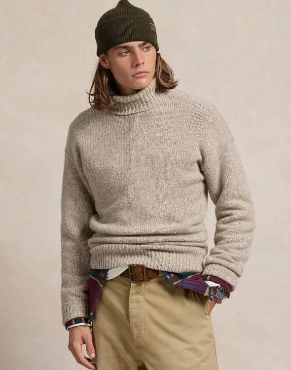 Wool-Blend Turtleneck Sweater
