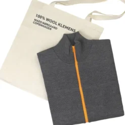 100% Wool Klemens Zip Kontrast