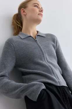Wool Zip Cardigan Keep Me