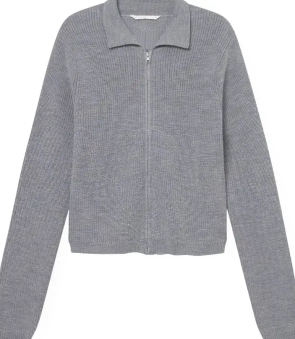Wool Zip Cardigan Keep Me