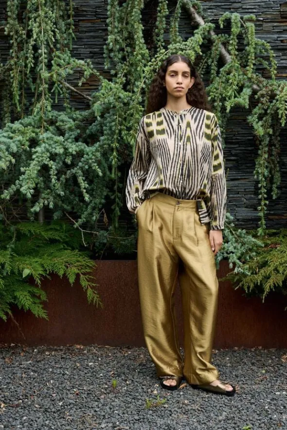 Woven gold pants - Thalia