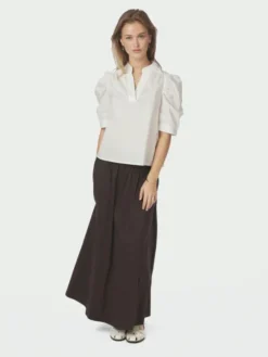 Yara Long Poplin Skirt