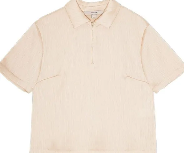 ZIPPED POLO TOP